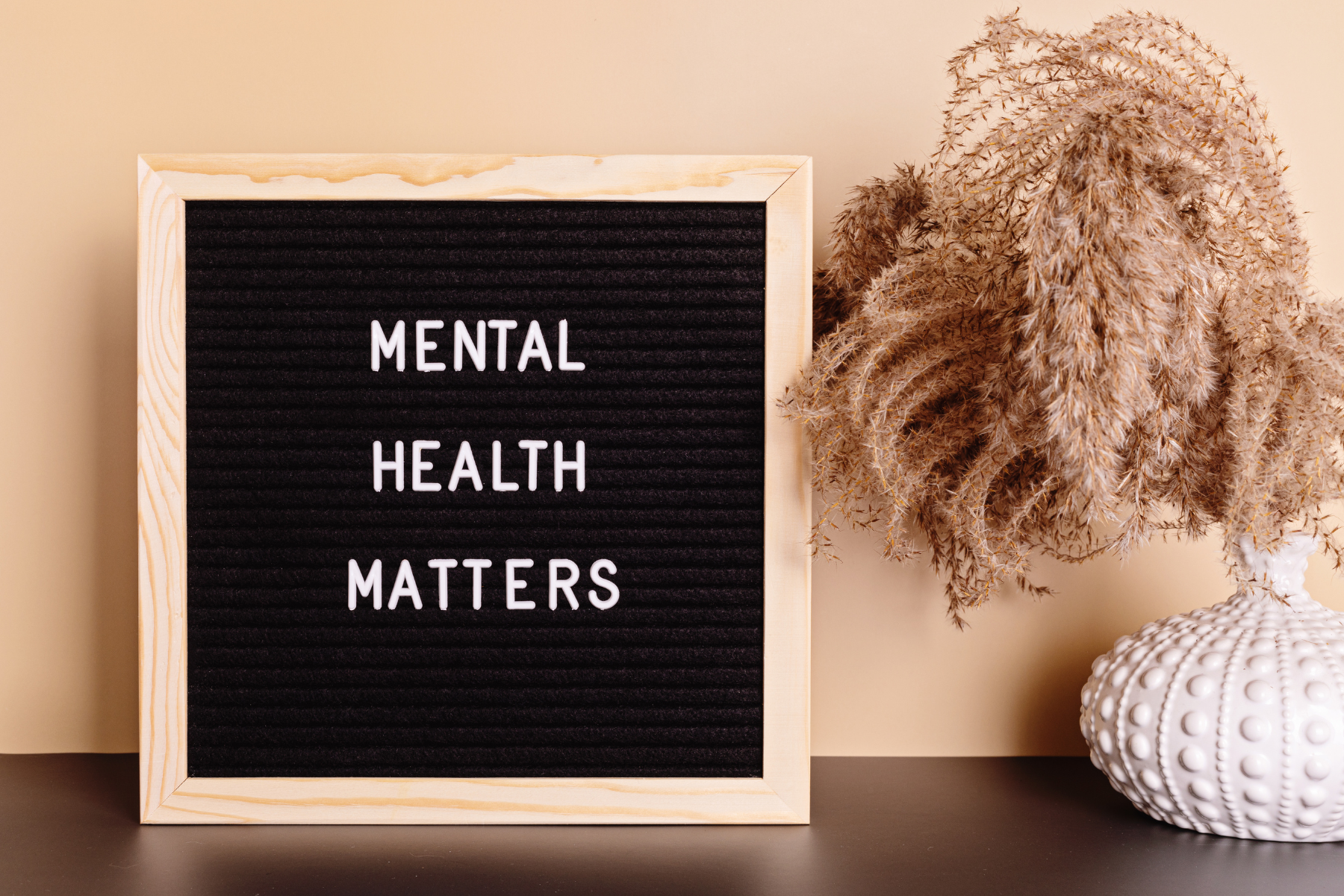 Sign that says mental health matters