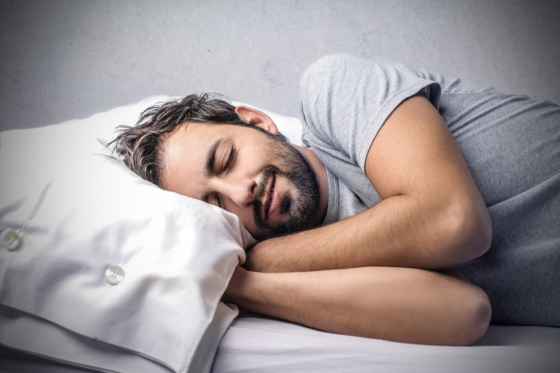 Man sleeping well
