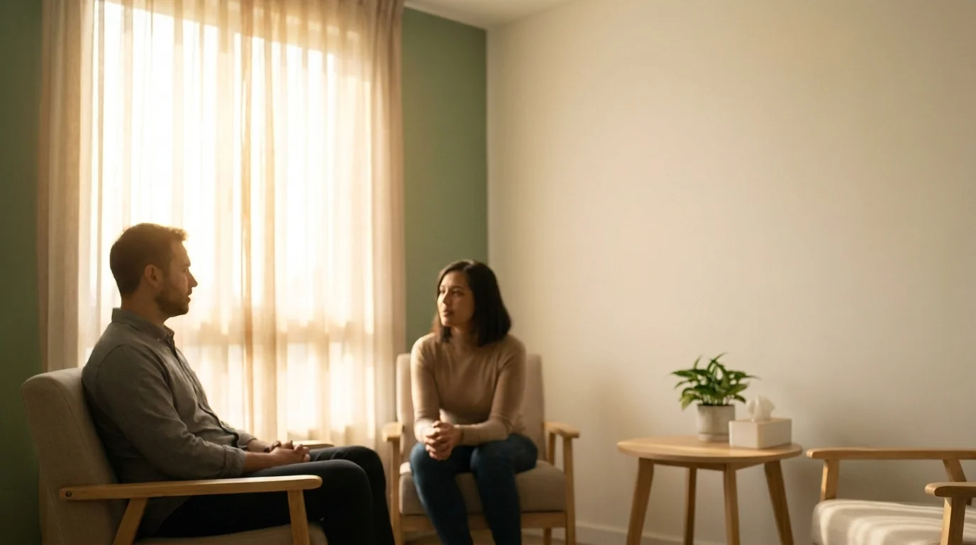 Adult meeting a therapist one-on-one in a calm intensive outpatient program room in Scottsdale