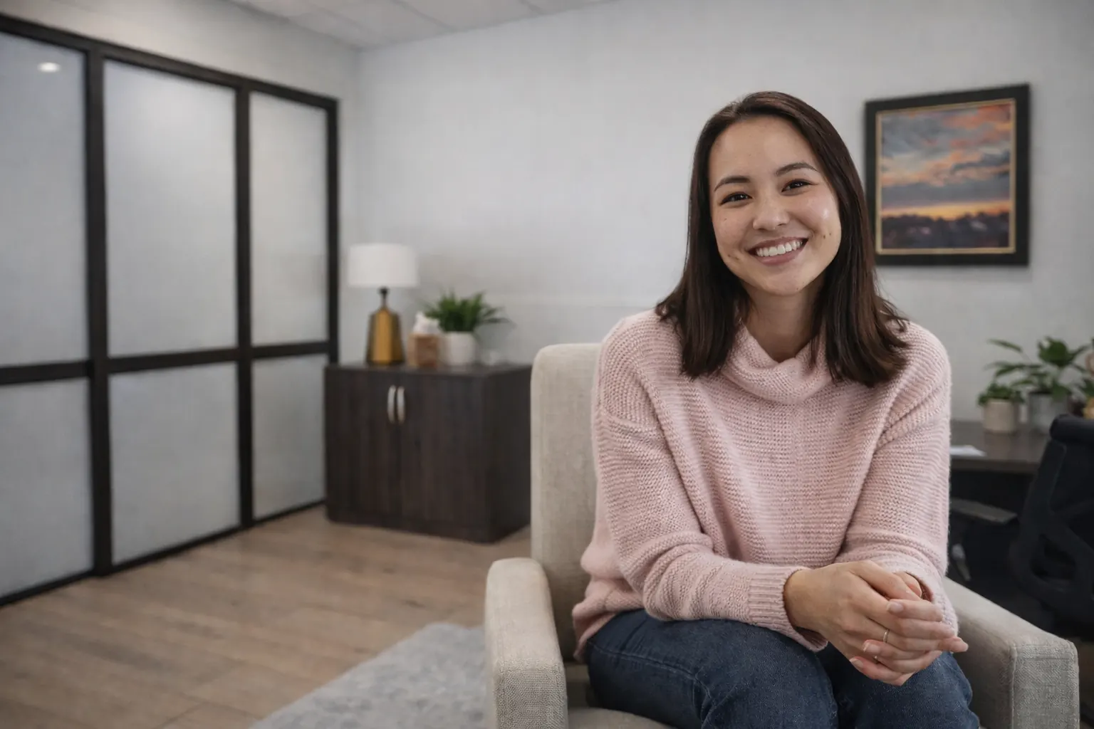 woman in redefine lobby